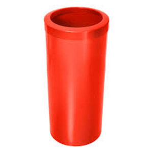 Lixeira plástica com aro vermelho cb50v 50l js