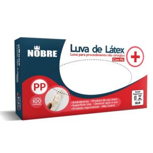Luva latex com pó pp cx 100 un nobre