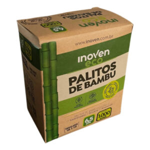 Palito dental bambu sache cx 1000un Inoven
