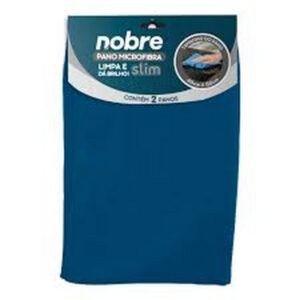 Pano microfibra azul c/2 un 60x80cm slim nobre