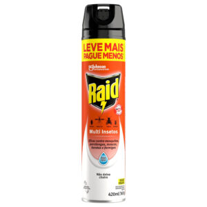 Inseticida spray lata base água 420ml raid