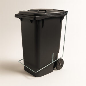 Container com rodas 200mm e pedal preto 240l lp