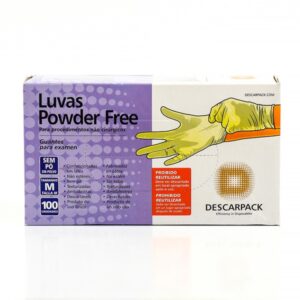 Luva latex sem pó powder free m cx 100 un descarpack