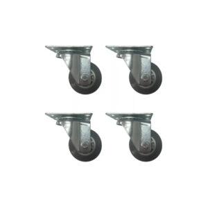 Kit rodas 4 un giratoria linha 9t 1073 rubbermaid