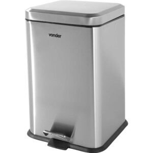 Lixeira inox 65l sem tampa vonder