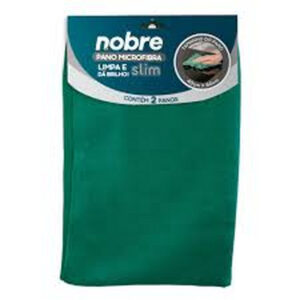 Pano microfibra verde c/2 un 60x80cm slim nobre