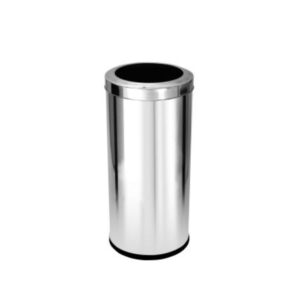 Lixeira inox com aro 24x50 22l c32js