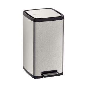 Lixeira inox com pedal cesto octos 15l tramontina