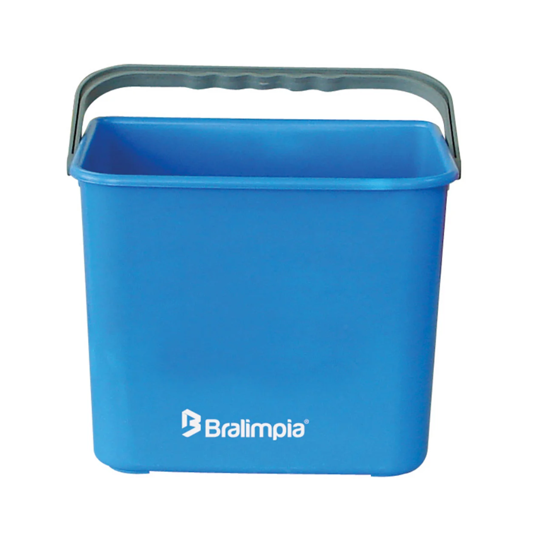 Balde com alca azul 4l bralimpia