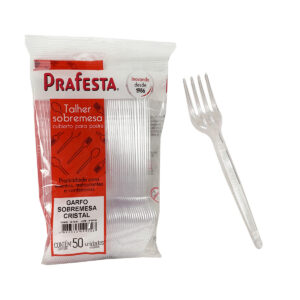 Garfo sobremesa cristal pct 50 un prafesta9950