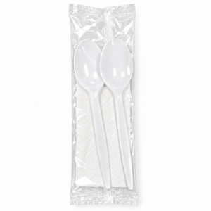 Kit talher sopa colher de sopa (2) e guardanapo com 500 pct