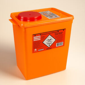 Coletor perfuro rigido residuos toxicos laranja 13l