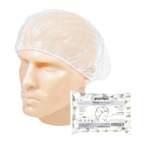 Touca desc nylon sem aba branca com 100 un inoven