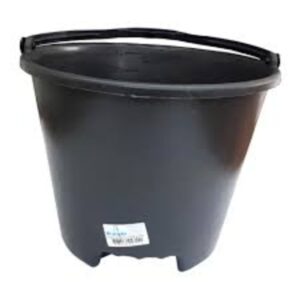 Balde plastico construcao civil preto 12l brasipla