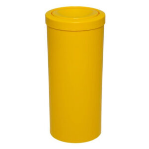 Lixeira plast meia esfera amarela cb36am 22l js