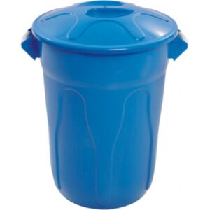 Lixeira plast com tampa azul cr60a 60l js
