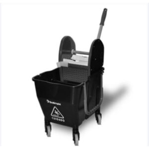 BALDE COM ESPREMEDOR DOBLO 30L PRETO