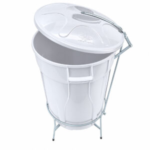 Lixeira pedal com armacao branca e8nb 60l js