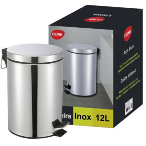 Lixeira inox com pedal 12l clink
