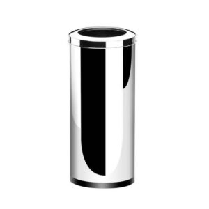 Lixeira com tampa aro 24 x 60 Aço-Inox  27 Litros  - Eco
